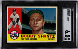 Bobby Shantz 1960 Topps Baseball Card #315- SGC Graded 6.5 EX-NM+ (New York Yank - £37.71 GBP