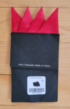 Red Compact Prefolded Pocket Squares - Soft Polyester Suit Accessory - $7.74