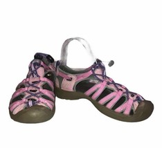 Keen Whisper Wild Orchid Kids Sandal Kids Hiking Girls Pink Gray Polyester - $13.56