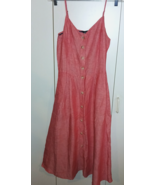 JOULES LADIES SPAGHETTI-STRAP RED BUTTON-FRONT SUNDRESS-8-NWT-$89.95 ORI... - $43.18 CAD
