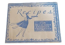 Vtg Crinkle Cup Cakes Advertising Recipe Fold-Out Booklet E18 - $15.11