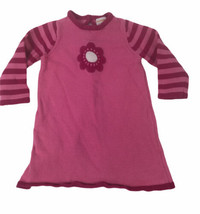 Gymboree Pink Flower Sweater Dress 12-18 Months 100% Cotton - $14.54