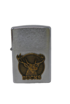 Zippo Bucks Brushed Chrome 1991 VII Brass Emblem Lighter - £26.66 GBP