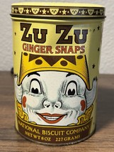 1982 Vintage Nabisco Zu Zu Ginger Snaps Biscuit Co. 8 oz Clown Tin Canister - £15.77 GBP