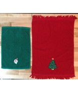 2 VINTAGE 1980&#39;s CHRISTMAS HOLIDAY KITCHEN TOWEL HAND TOWEL - Cecil Sayd... - $150.53 MXN