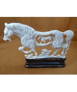 (horse-14) wild Horse of shed ANTLER figurine Bali detailed stallions ho... - £176.66 GBP