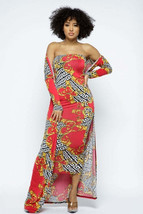 Women&#39;s Venechia Print Tube Dress With Cardigan Set - $82.28 CAD