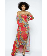 Women&#39;s Venechia Print Tube Dress With Cardigan Set - €51,42 EUR
