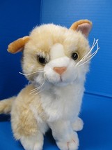 Dan Dee Light Orange Tabby Kitten Kitty Cat Stuffed Plush 8&quot; Gold Eyes Realistic - $18.70