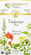 CELEBRATION HERBALS Valerian Root Tea Organic 24 Bag, 0.02 Pound - $14.39