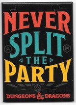 Dungeons &amp; Dragons Never Split the Party Fantasy Art Refrigerator Magnet... - £3.14 GBP