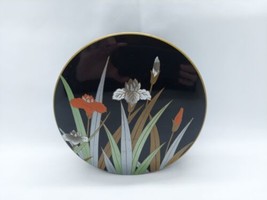 Otagiri Multicolor Iris Round Lacquer Trinket Jewelry Box - $9.89