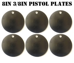 8&quot; NRA Pistol Shooting Targets - 3/8 Thk Steel Targets - 6pc. Metal Targ... - £77.86 GBP