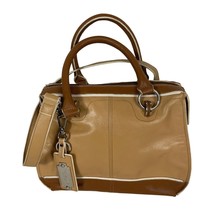 Tignanello Hand Bag Brown Leather Shoulder Bag Cosmetic Flaws - £17.97 GBP