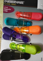 Farberware Colorful 6 Piece Magnetic Bag Clip Set - $10.00