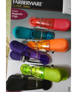 Farberware Colorful 6 Piece Magnetic Bag Clip Set - $10.00