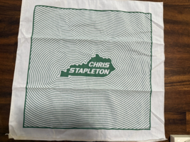 Chris Stapleton All American Road Show Concert Green Bandana Handkerchief - $15.99 CAD
