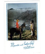 Mountie and Indian Chief near Banff in Canadian Rockies 1939 Canadian Pa... - £39.06 GBP