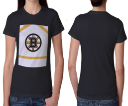 Boston Bruins Hockey Team  Black Cotton t-shirt Tees For Women - $14.53+
