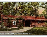 Log Cabin Glen Oak Park Peoria Illinois IL UNP DB Postcard Y2 - $2.92