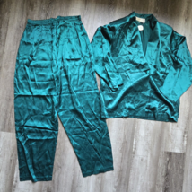 Victorias Secret Silk Pajamas Set Gold Label 80s Glam Asymmetric Collar TAGS Vtg - £199.07 GBP