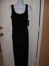 Lauren Ralph Lauren Green Label Long Holiday Black Dress Size 10 Women&#39;s New - £57.85 GBP