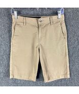 Volcom Shorts Boys 14Y 27 Waist Beige Casual Slash Pockets Polyester Blend - $19.47 CAD