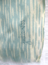 Julie Vos Signed Wool Scarf Shawl Wrap Very Soft Blue NEW with Tag INDIA 76 x 29 - £48.57 GBP