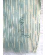 Julie Vos Signed Wool Scarf Shawl Wrap Very Soft Blue NEW with Tag INDIA... - £48.57 GBP