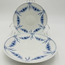Bing and Grondahl Saucers Denmark Empire Blue Set Of 2 Porcelain Vintage... - $22.50