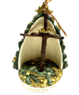 Tree &amp; Crown Christmas Ornament Diorama Cross Religious Dayspring  - $14.00