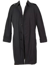 Military Trench Coat Black Removable Faux Fur Liner Size Woman’s 14R - $37.62