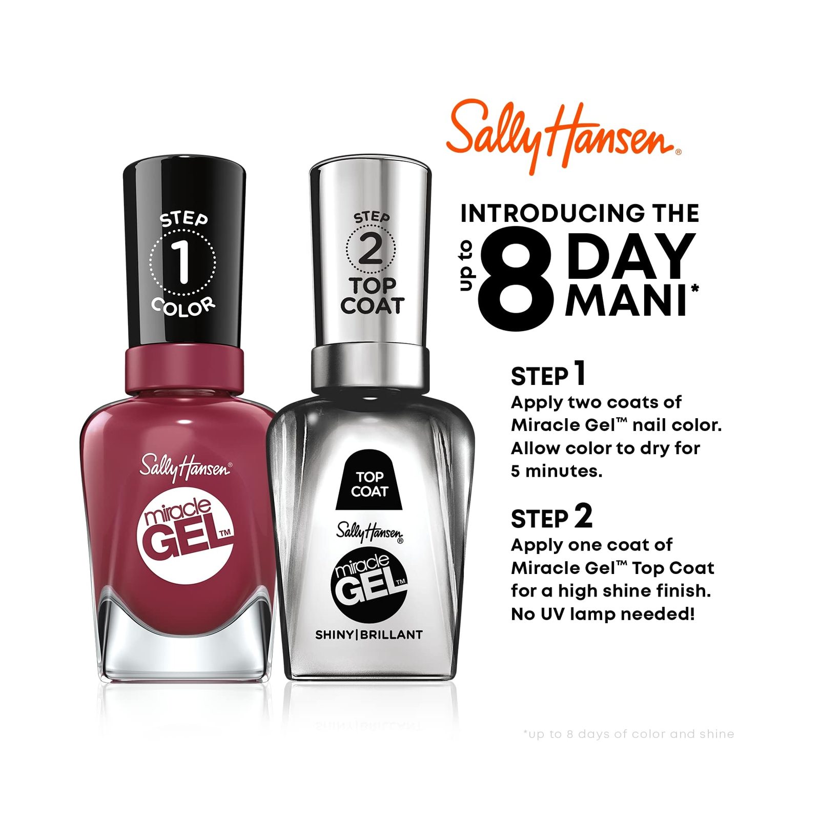 Sally Hansen Miracle Gel Salon Quality Nail Polish | Gel-Like Formula, Two-Step  Item image 15