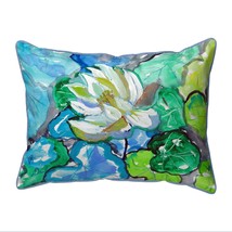 Betsy Drake White Lily Extra Large Zippered Pillow 20x24 - £63.30 GBP