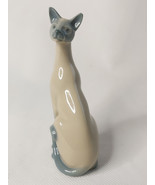 Vintage, The Franklin Mint, 1986, Tall Siamese Cat Ceramic Figurine - $484.83 MXN