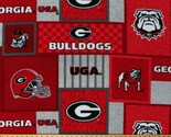 College University of Georgia Bulldogs Fleece Fabric Print by the yard A... - $12.97