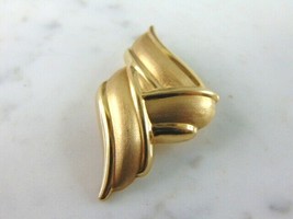 Womens Vintage Estate 14K Yellow Gold Modernist Brooch 5.2g E4035 - £458.41 GBP