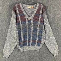 The Fox Collection Sweater Men&#39;s Large Pullover Knit Acrylic Wool V-Neck L - $456.04 MXN