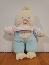 EDEN Plush Lovey 8&quot; Easter Duck Chick Pastel Yellow Mint Green - $37.31