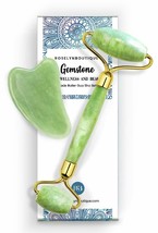 Jade Roller for Face and Gua Sha Set -Beauty Cosmetic Facial Skin Roller Massage - £11.72 GBP
