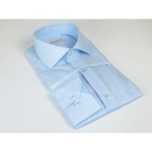 Mens 100% Italian Cotton Shirt High Quality Non Iron SORRENTO Turkey 4525 Blue image 6