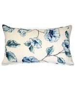 Blue Lily Linen Throw Pillow 12x20, with Polyfill Insert - £39.92 GBP