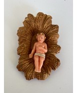 Very Old Baby Jesus In A Manger  Figurine From France Vintage Antique Na... - $315.68 MXN