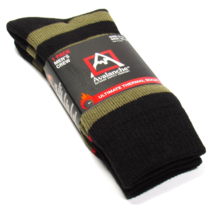 Avalanche Men&#39;s Ultimate Thermal Socks Rugby Stripe Black &amp; Olive 10-13 - $14.00