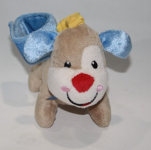 Fisher-Price PUPPY Dog 4&quot; Rattle Soft Baby Toy Wrist Crinkle Link Blue Plush Ear - $38.67