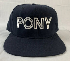 Vintage New Era Hat Fitted Umpire Cap Navy Men’s 7 Pony League 80s 90s Baseball - £19.97 GBP