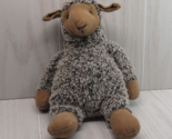 Russ Chester Lamb Sheep Plush Black Textured Tan Brown Corduroy Feet Stu... - £4.90 GBP