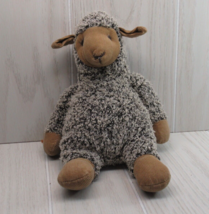 Russ Chester Lamb Sheep Plush Black Textured Tan Brown Corduroy Feet Stu... - $6.23