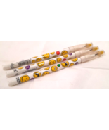 3X Rare Vintage 80&#39;s BENSIA non sharpening pencils SMILE FACE Taiwan, NOS - £8.44 GBP