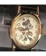 Disney Minnie Mouse Quartz Lorus Wrist Watch Beautiful! Goldtone New - £54.86 GBP